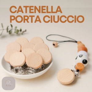 Clip in legno Naturale per Catenelle Portaciuccio