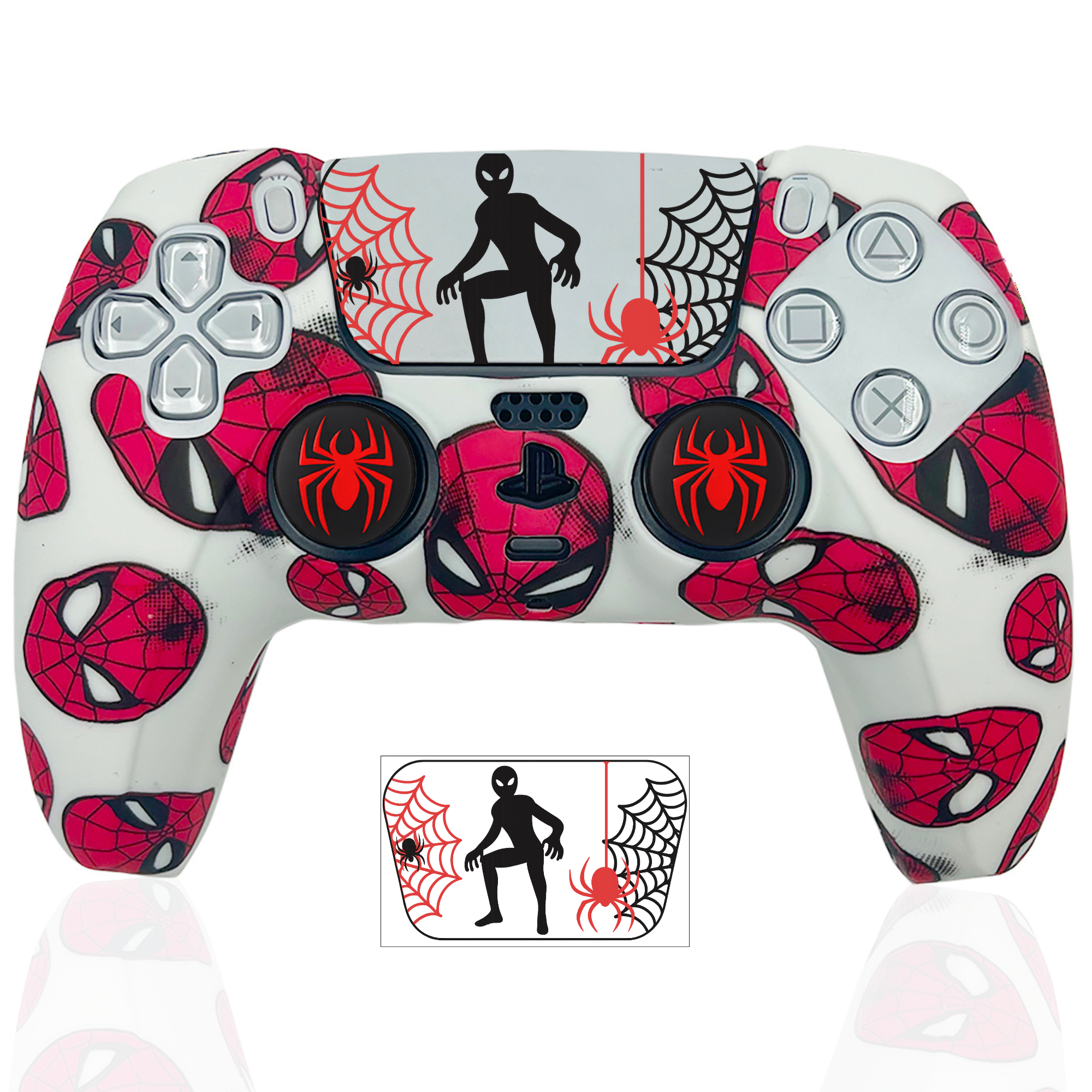 Cover in silicone per controller PS5 – Design Spider-Man